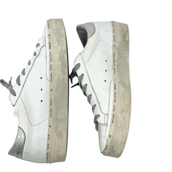 Golden Goose Hi Star Leather Sneakers White Size 40 - Picture 9 of 12